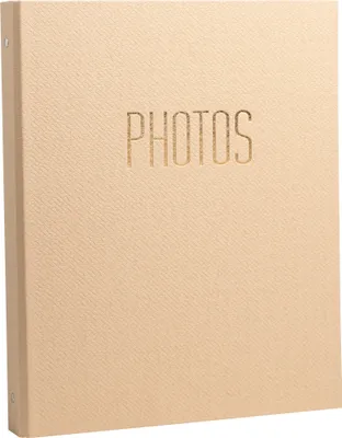 Produktbild von Exacompta Fotoalbum Ringmechanik 60 schwarze Seiten 32x26x4 cm Beige 17602E