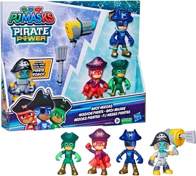 Produktbild von Hasbro Figuren, PJ Masks (Pyjamaskids), Piraten – Set mit 4 Figuren und Zubehör