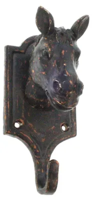Imagen del producto de Gancho metálico en forma de espiral, diseño de caballo, 6x12,5 cm