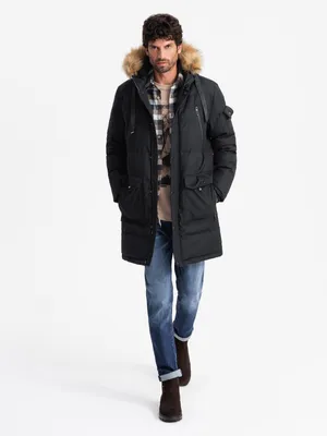 Imagen del producto de Chaqueta de invierno para hombre, modelo OMBRE OM-JALJ-0182, color negro, talla L