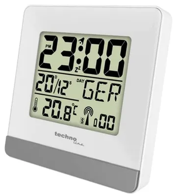Zdjęcie produktu dla Technoline WT 260, Cyfrowy budzik, Prostokąt, Biały, Szary, Wewnętrzna, 12/24h, F, °C