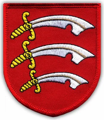 Immagine prodotto di Stemma dell'Essex - scudo - retro autoadesivo - toppa/distintivo/emblema ricamato