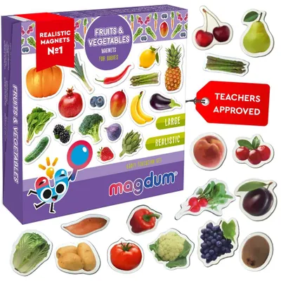 Imagen del producto de Imán para nevera con motivos de frutas y verduras, de tamaño grande, ideal para la cocina