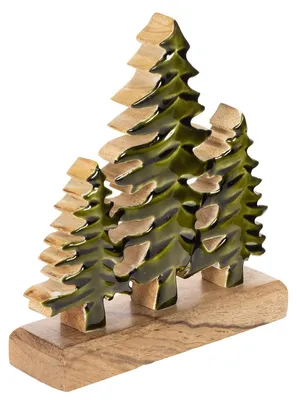 Produktbild von Tannenbaum Deko aus Holz als stilvolle Weihnachtsdekoration