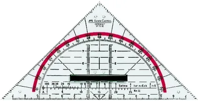 Produktbild von Geometrie-Dreieck klein mit Griff Packung mit 10 Stück