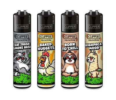 Produktbild von Clipper Feuerzeuge 4er Set Stoned Animals #3
