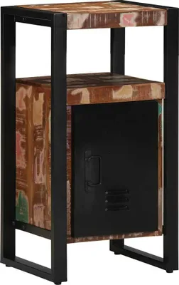 Image de vidaXL Armoire de salle de bain avec étagère Marron Bois massif upcyclé
