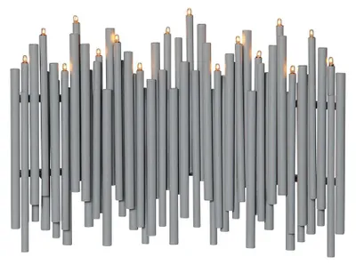 Immagine prodotto di Candeliere Note in metallo grigio a 16 fiamme L 35 cm H 25 cm