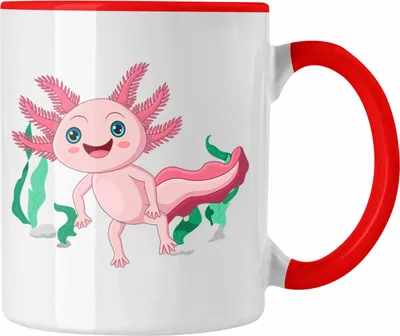 Produktbild von Trendation - Axolotl Tasse Geschenk für Schwanzlurch-Liebhaber Süß (Rot)