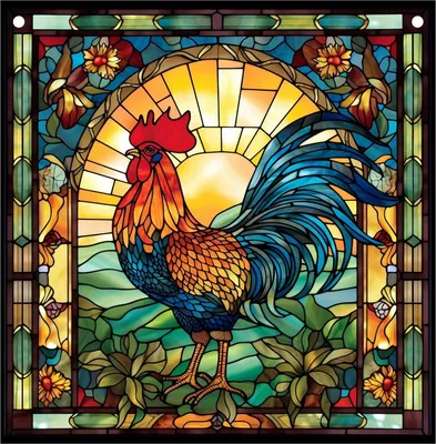 Immagine prodotto di Lapač Slnka Gallo in Vetro Colorato - Arte da Appendere KP32359