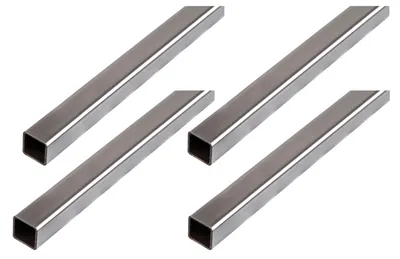 Immagine prodotto di Alberts 4 x tubo quadro, acciaio grezzo, 20 x 20 x 1,5 mm, lunghezza 1 m