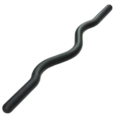 Produktbild von Silikon SZ Curl Stange für Krafttraining 11 kg Schwarz | Curlstange Hantelstange Zugstange Gewichtheben | Langhantel Ganzkörperworkout Gewichtsstange