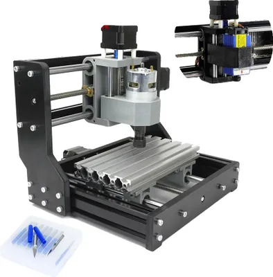 Obrázek produktu pro CNC frézka, stolní gravírka, 3osá frézka pro kutily, vysoká přesnost, model 1610 Pro s upínacím systémem ER11