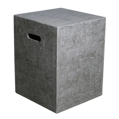 Image de Couvercle pour bouteilles de gaz, aspect travertin en béton fibré, pour bouteilles de gaz de 5 kg