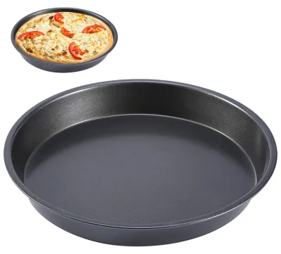 Produktbild von Pizzablech - Runde Pizzapfanne mit Antihaftbeschichtung - Backen - Schwarz, Ø 23 cm