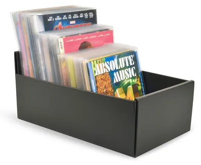 Immagine prodotto di Omgoods - Scatola di stoccaggio nera artigianale per CD, DVD e Blu-ray