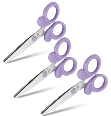 Imagen del producto de Juego de 3 tijeras con hojas de acero inoxidable y mangos ergonómicos