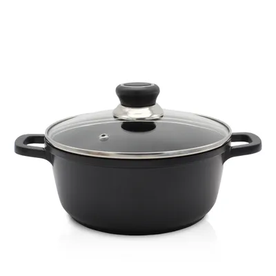 Produktbild von Karl Krüger 22020D Aluguss-Topf "Delta" mit Glasdeckel, 20 cm
