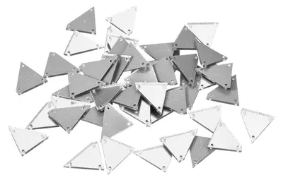 Productafbeelding van Spiegelstenen om op te naaien - 50 stuks - Zilver - 50 stuks