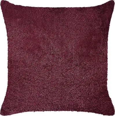 Produktbild von BELIANI Dekokissen Burgunderrot Stoff 45 x 45 cm Bezug mit Füllung Reißverschluss Einfarbig Boho Modern Wohnzimmer Schlafzimmer Deko für Bett Sofa