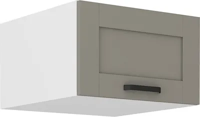 Produktbild von Oberer Tiefschrank mit Flügeltüren LAILI – Breite 60 cm, hellgrau / weiß
