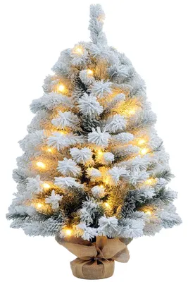 Produktbild von Weihnachtsbaum 92 cm, LED Lichter, Schneezweige, für Wohnzimmer, Weihnachtsdekoration