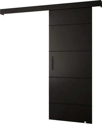 Produktbild von MEBLE KRYSPOL Salwador 4 Schiebetür, 80x204 cm, Schwarz , Schwarz , Schwarz