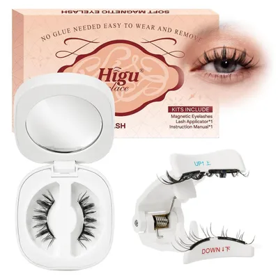 Image de Cils magnétiques avec applicateur, aspect naturel, sans colle, réutilisables, 1 paire