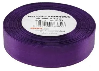 Zdjęcie produktu dla Wstążka satynowa fioletowa 25mmx32m