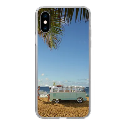 Produktbild von MuchoWow® Handyhülle Schutzhülle Hülle für iPhone X Strand - Bus - Surfen Silikon Softcase Handy Hülle - Handyhülle