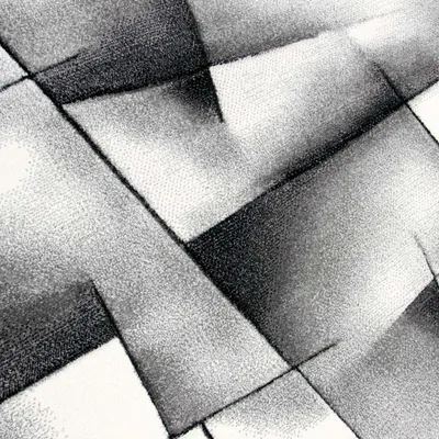 Immagine prodotto di Tappeto di design con bordi rifiniti, motivo a quadri, grigio, nero e bianco, dimensioni: 160 x 230 cm