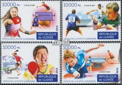 Produktbild von Briefmarken Guinea 2015 Mi 11278-11281 (kompl. Ausgabe) postfrisch Tischtennis