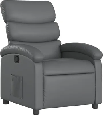 Zdjęcie produktu dla vidaXL Fotel Relax szary imitacja skóry