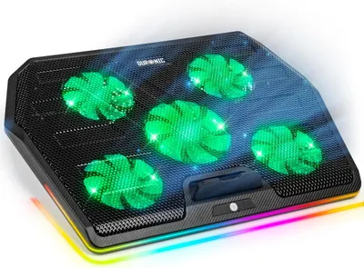 Produktbild von Duronic LC4 Laptop Kühler, Notebook Kühler Gaming, Lüfter Kühlmatte, Laptop cooling pad ventilator, Höhenverstellbarer Laptop Kühler Ständer, Laptoperhöhung, Laptopständer für home Büro Gaming