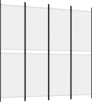 Obrázok produktu pre vidaXL 4-dielny paraván biely 200x200 cm látka