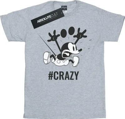 Produktbild von Disney - "#Crazy" T-Shirt für Damen BI36556 (M) (Grau)