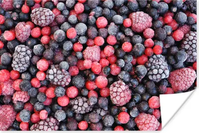Produktbild von MuchoWow® Poster Obst - Beeren - Speiseeis 180x120 cm - Fotoplakat