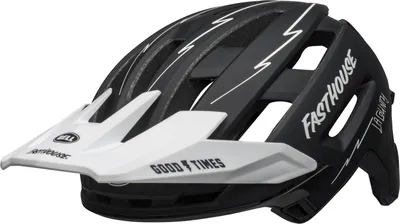 Produktbild von Bell Super Air Spherical Fahrradhelm matte black/white fasthouse M Schwarz