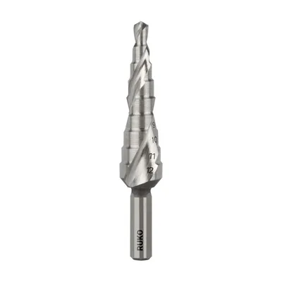 Immagine prodotto di RUKO Trapano a gradino HSSE-Co 5 scanalato a spirale con taglio trasversale Ø 4 - 12 mm - 101050-9E/RUKO