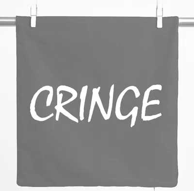 Produktbild von Huuraa Kissenbezug Cringe Jugendwort 40x40cm Steel Grey Baumwolle Dekokissenbezug Geschenkidee