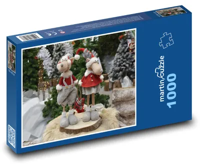 Obrázok produktu pre Puzzle 1000 Vianočná sobia dekorácia - martinpuzzle