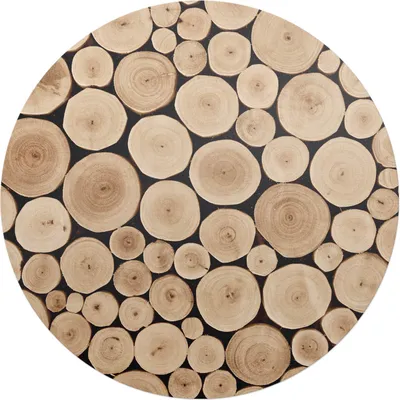 Produktbild von Holzkreise – Bodenschutzmatte – Stuhlunterlage – Bürostuhlmatte – Rutschfeste Bodenmatte – Schutzmatte für Hartboden – fi 100 cm