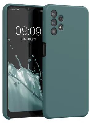 Produktbild von kwmobile Handyhülle für Samsung Galaxy A32 5G Hülle - Case Silikon - Kabelloses Laden - Schutzhülle Cover in Arctic Night