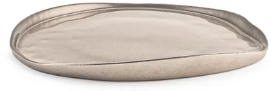 6er-Set Mush-Teller aus Metallglas, taupe, 21 cm