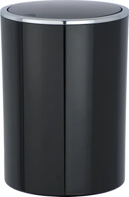 Produktbild von WENKO Kosmetik Eimer Inca black 5 L Schwingdeckel Müll Abfall Bad Küche Gäste WC