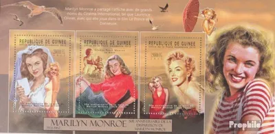 Produktbild von Briefmarken Guinea 2012 Mi 9383-9385 Kleinbogen (kompl. Ausgabe) postfrisch Marilyn Monroe (1926-1962)