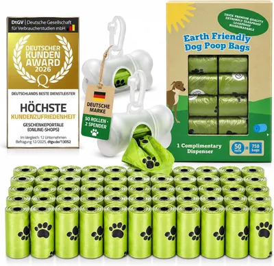Produktbild von Hundekotbeutel Set - 50 Rollen + 2 Spender
