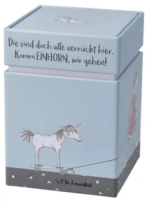 Teedose 11 cm Metall blau rechteckig mit Deckel