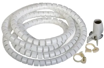 Produktbild von Flexible-Kabelspirale Spiralschlauch mit Einziehhilfe Ø 25 mm Länge 2.5 m WEISS