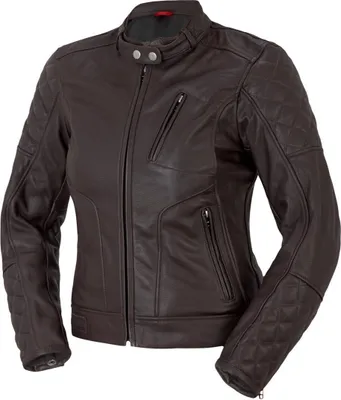 Produktbild von Bogotto Chicago Retro Damen Motorrad Lederjacke, braun, 36